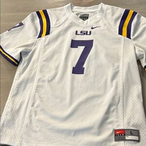 Nike White and Purple LSU Jersey‎